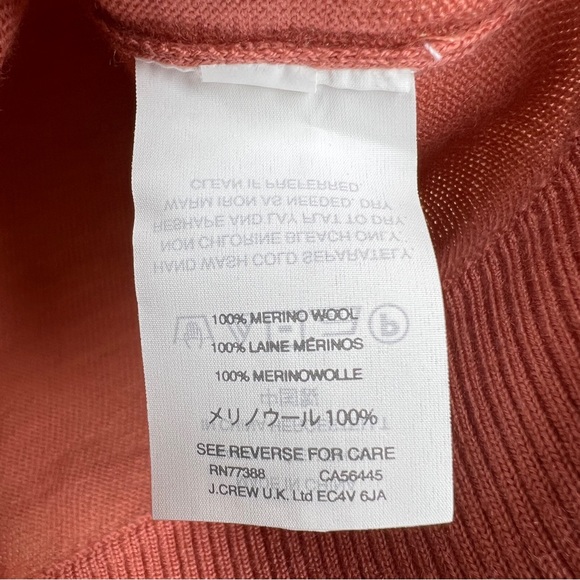J CREW Merino Wool Wrap Sweater - Coral Rose - H715 - Sz XXS - Picture 6 of 9